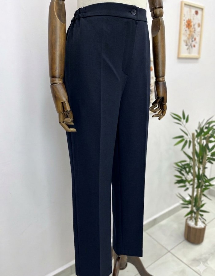 Büyük Beden Kumaş Pantolon Lacivert