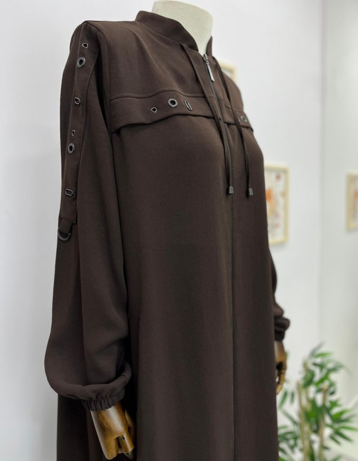 Büyük Beden Kap Kahverengi