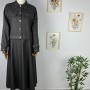 Antrasit Elbise Ceket Denim İkili Takım
