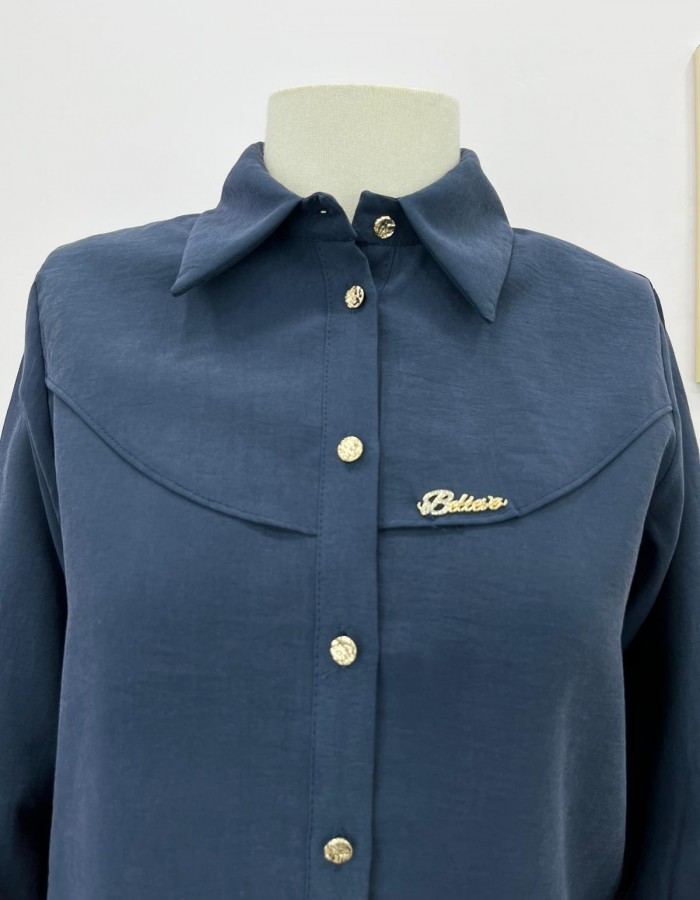 Gömlek Etek İkili Takım Lacivert