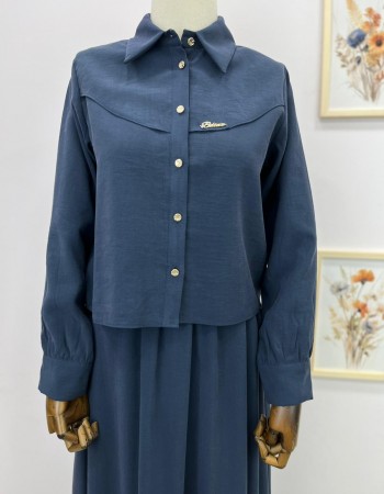 Gömlek Etek İkili Takım Lacivert