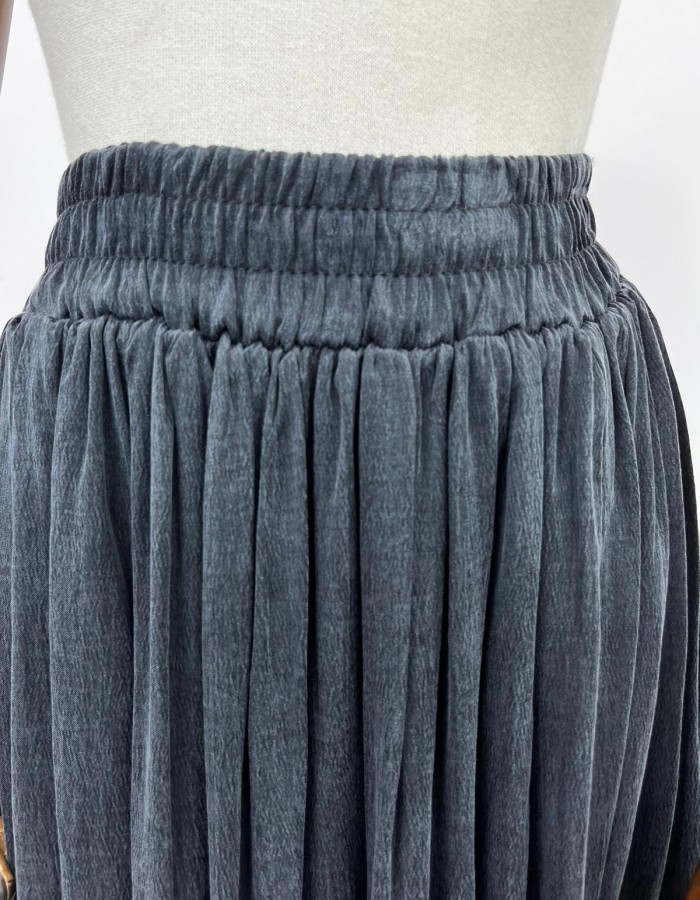 İpek Cupra Kumaş Etek Takım Antrasit