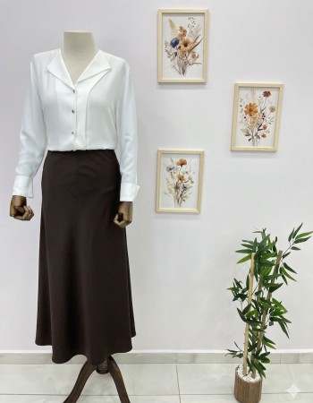 Kahverengi Saten Etek