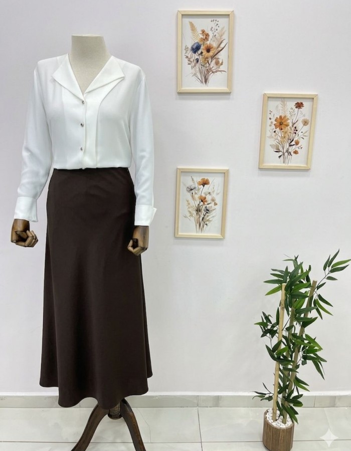 Kahverengi Saten Etek