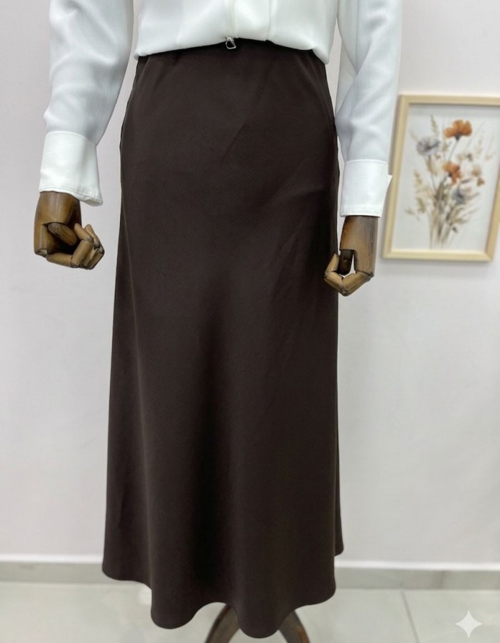 Kahverengi Saten Etek