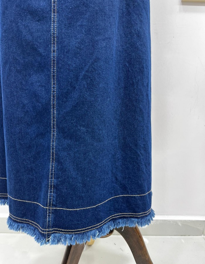 Taba Renk Kemerli Kalem Kot Etek