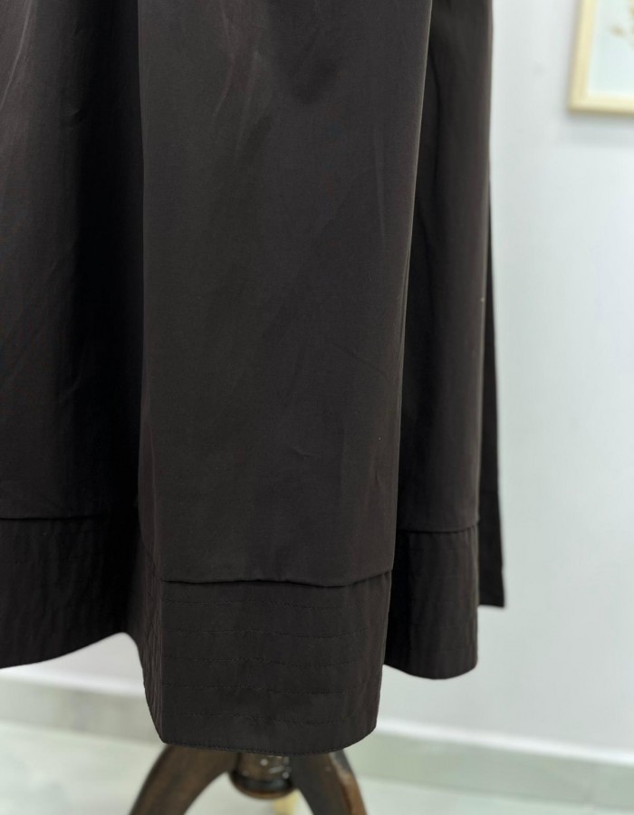 kahverengi beli lastikli etek