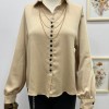 Açık Kahve Kadın Seyyar Kolye Detaylı Gömlek