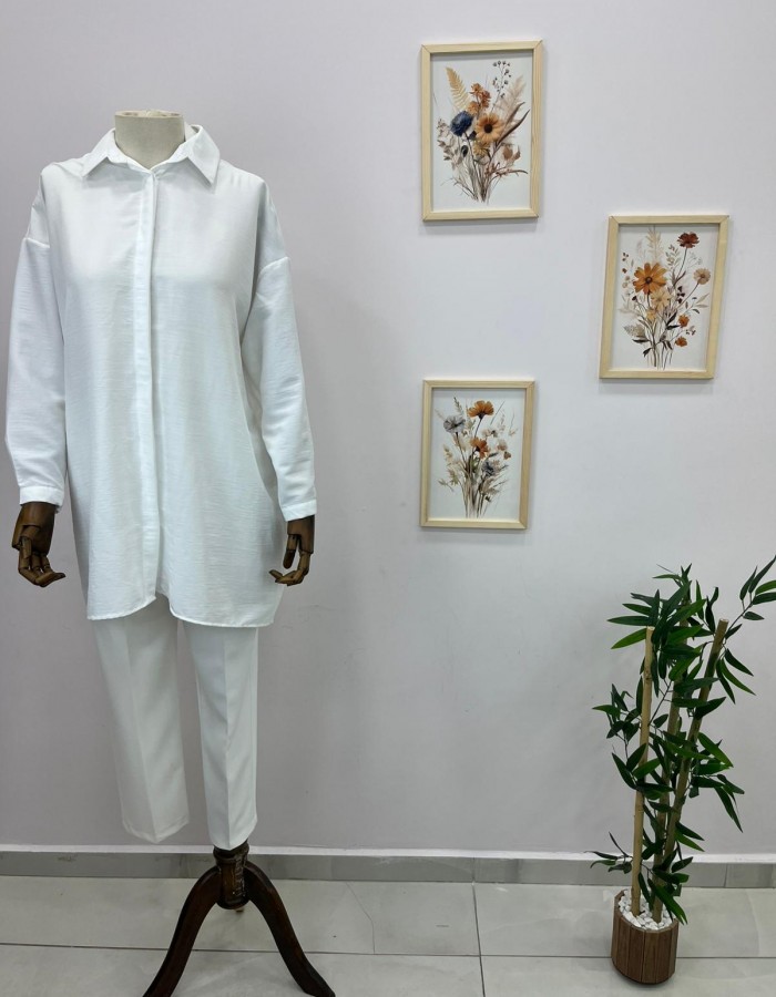 Beyaz Gömlek Tunik