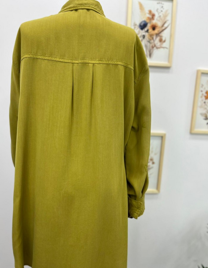 Kalp Desenli Büyük Beden Gömlek 