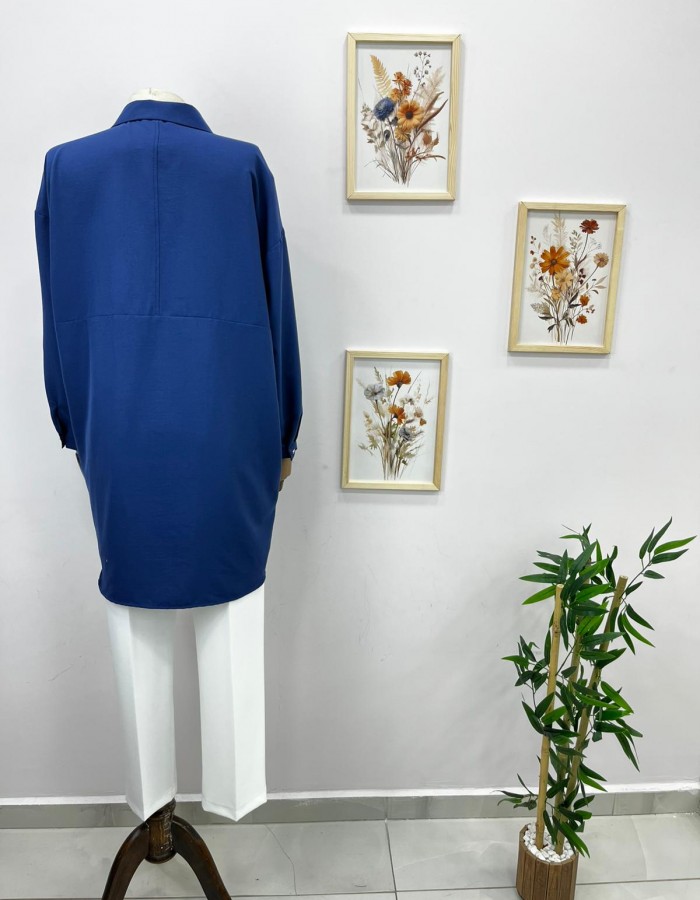 Lacivert Gömlek Tunik