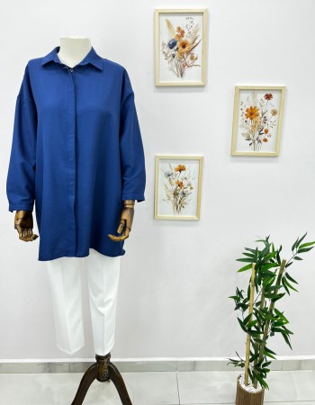 Lacivert Gömlek Tunik