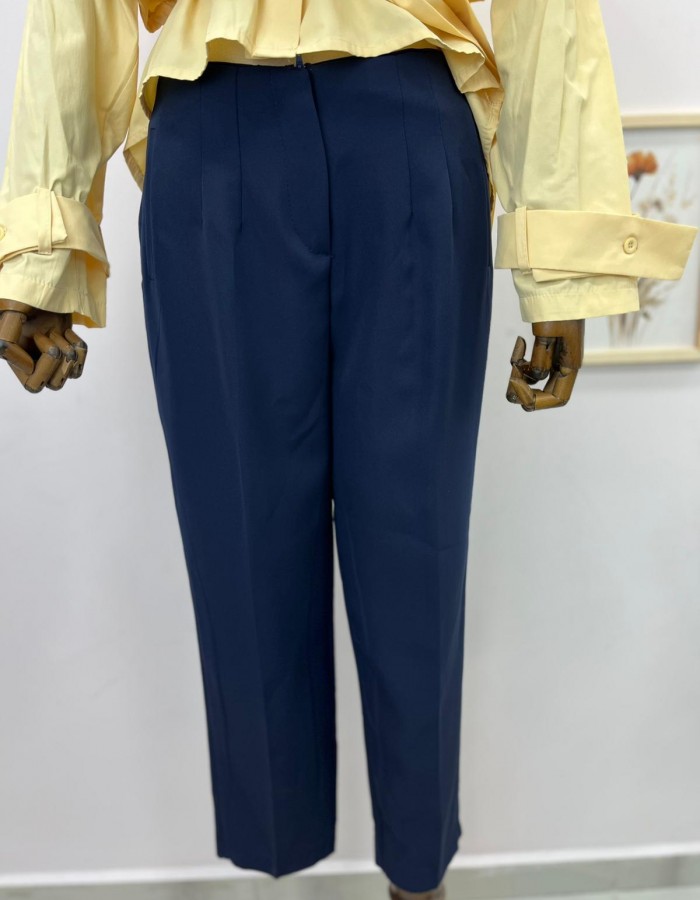 Lacivert Havuç paça Kumaş Pantolon