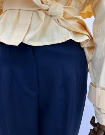 Lacivert Havuç paça Kumaş Pantolon