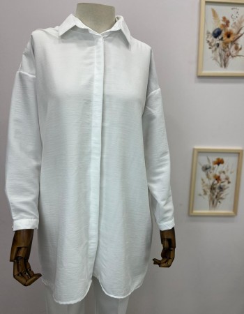 Beyaz Gömlek Tunik